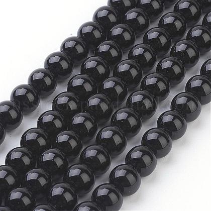 Synthetic Black Stone Beads Strands US-GSR044-1