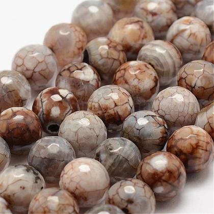 Faceted Natural Fire Crackle Agate Beads Strands US-G-F447-12mm-B14-1
