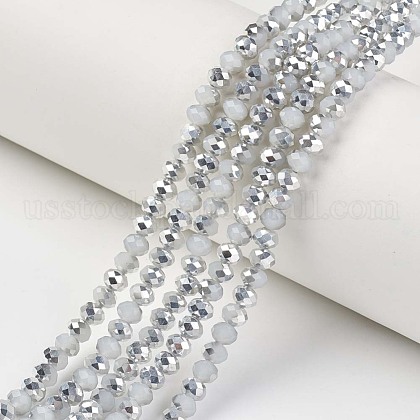 Electroplate Glass Beads Strands US-EGLA-A034-J6mm-M03-1