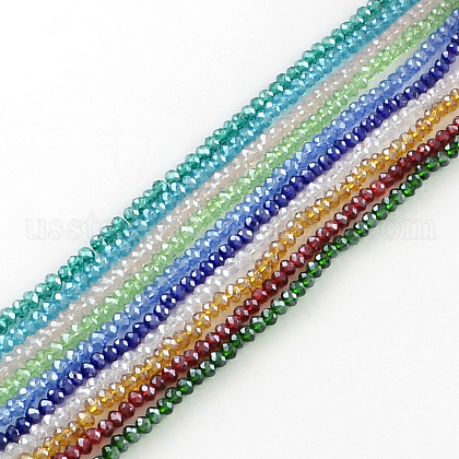 Glass Beads Strands US-EGLA-GR4MMY-M-1