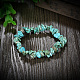 Natural Turquoise Chips Stretch Bracelets US-BJEW-BB16534-F-4