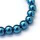 Baking Painted Pearlized Glass Pearl Round Bead Strands US-HY-Q003-4mm-06-2