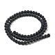 Grade A Natural Black Agate Beads Strands US-G447-2-5