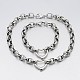 304 Stainless Steel Cross Rolo Chain Jewelry Sets US-SJEW-A077-02P-1