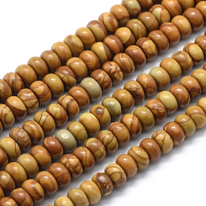Natural Wood Lace Stone Beads Strands US-G-E507-04A-6mm-1