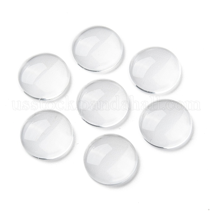 Transparent Glass Cabochons&nbsp;US-GGLA-R026-15mm-4
