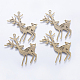 Antique Bronze Tibetan Style Alloy Christmas Reindeer/Stag Large Pendants US-X-PALLOY-A13182-AB-NR-1
