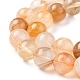 Natural Yellow Hematoid Quartz/Golden Healer Quartz Beads Strands US-G-M369-03A-2