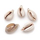 Electroplate Cowrie Shell Pendants US-BSHE-L037-04-1