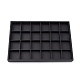 Stackable Wood Display Trays Covered By Black Leatherette US-PCT107-3