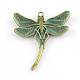 Dragonfly Zinc Alloy Big Pendant Rhinestone Settings US-X-PALLOY-R065-090-FF-2