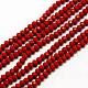 Opaque Solid Color Crystal Glass Rondelle Beads Strands US-EGLA-F048A-02-1