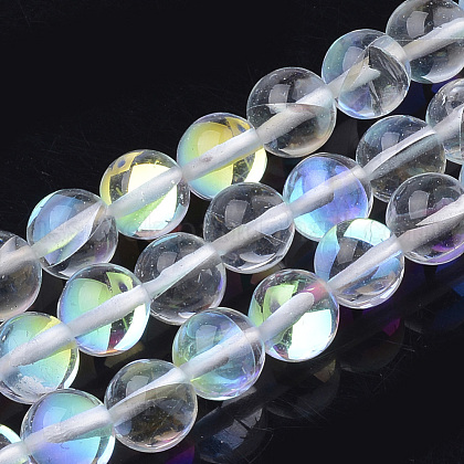 Synthetic Moonstone Beads Strands US-G-S283-04-6mm-1
