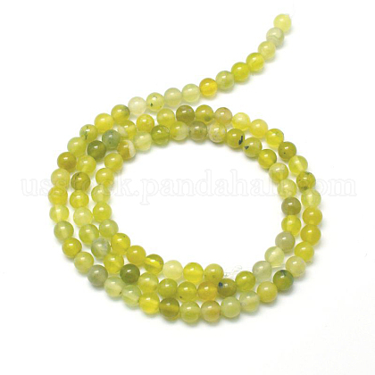 Natural Olive Jade Round Bead Strands US-G-P070-35-6mm-1