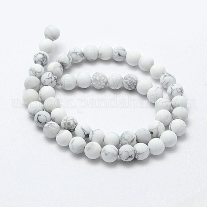 Natural Howlite Beads Strands&nbsp;US-G-F518-22-6mm-2
