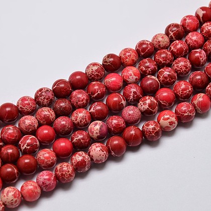 Natural Imperial Jasper Beads Strands US-G-I122-8mm-04-1