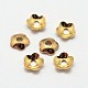 5-Petal Brass Bead Caps US-KK-E711-063G-NR-1
