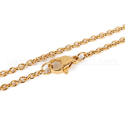 304 Stainless Steel Cable Chain Necklace Making US-STAS-P045-01G-A
