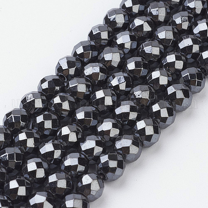 Non-Magnetic Synthetic Hematite Beads Strands US-HEMA-4D-1