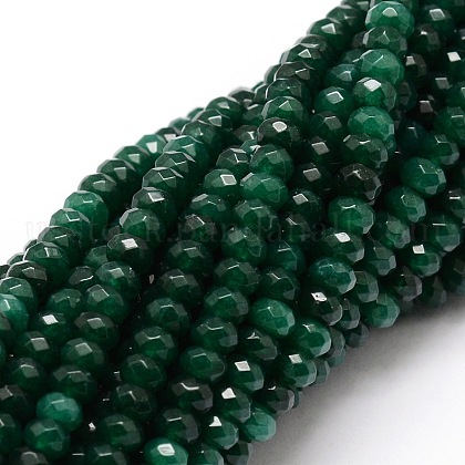 Dyed Natural Malaysia Jade Rondelle Beads Strands US-G-E316-2x4mm-05-1