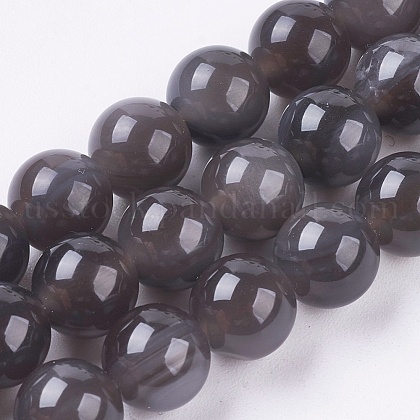 Natural Ice Obsidian Bead Strands US-G-E468-D01-1