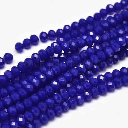 Faceted Rondelle Glass Beads Strands US-GLAA-I033-4mm-24-1