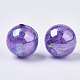 AB Color Transparent Crackle Round Acrylic Beads US-CACR-S006-05-2