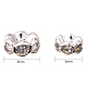 Rondelle Brass Rhinestone Spacer Beads US-RB-PH0001-01S-6