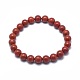 Natural Red Jasper Bead Stretch Bracelets US-BJEW-K212-B-012-2