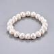 Natural Pearl Beads Stretch Bracelets US-BJEW-JB04265-02-1