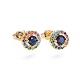 Brass Micro Pave Cubic Zirconia Stud Earrings US-EJEW-L224-17G-1