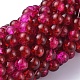 Spray Painted Crackle Glass Beads Strands US-CCG-Q002-8mm-08-1