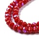 Electroplate Opaque Solid Color Glass Beads Strands US-EGLA-A034-P4mm-L04-3