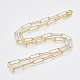 Brass Textured Paperclip Chain Necklace Making US-MAK-S072-02A-G-2