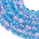 Spray Painted Crackle Glass Beads Strands US-CCG-Q001-8mm-19-3