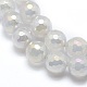 Electroplated Natural Agate Beads Strands US-G-O164-01B-8mm-3