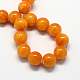 Natural Dyed Yellow Jade Gemstone Bead Strands US-G-R271-10mm-Y08-1