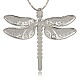 Platinum Alloy Enamel Dragonfly Big Pendants US-ENAM-J033-03P-2