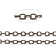 Brass Flat Oval Cable Chains US-CHC029Y-AB-1