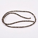Natural Pyrite Beads Strands US-G-L031-3mm-03-1