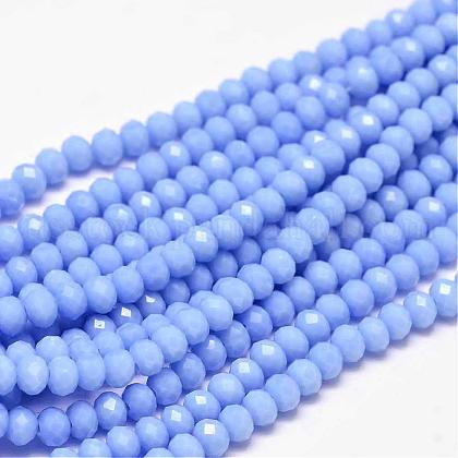 Faceted Rondelle Glass Beads Strands US-GLAA-I033-4mm-10-1