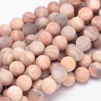 Round Natural Sunstone Beads Strands US-G-K068-29-10mm-1