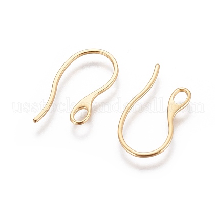 304 Stainless Steel Earring Hooks US-STAS-E464-04G-1