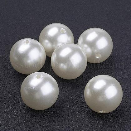 Imitated Pearl Acrylic Beads US-PACR-20D-12-1