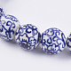 Handmade Blue and White Porcelain Beads US-PORC-G002-13-2