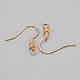 Golden Brass Earring Hooks Ear Wire Hooks US-X-KK-Q261-5-2