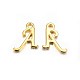 Golden Plated Alloy Letter Pendants US-PALLOY-P097-01-2