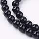 Natural Black Onyx Round Beads Strand US-G-L087-8mm-01-3