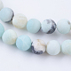 Frosted Natural Amazonite Round Bead Strands US-G-E334-8mm-09-3