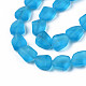 Transparent Frosted Glass Beads Strands US-FGLA-S001-02-3